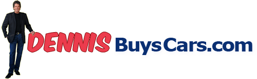 Dennis Buys and sells used cars and trucks fast cash for Cars today logo with standing Dennis Goddard